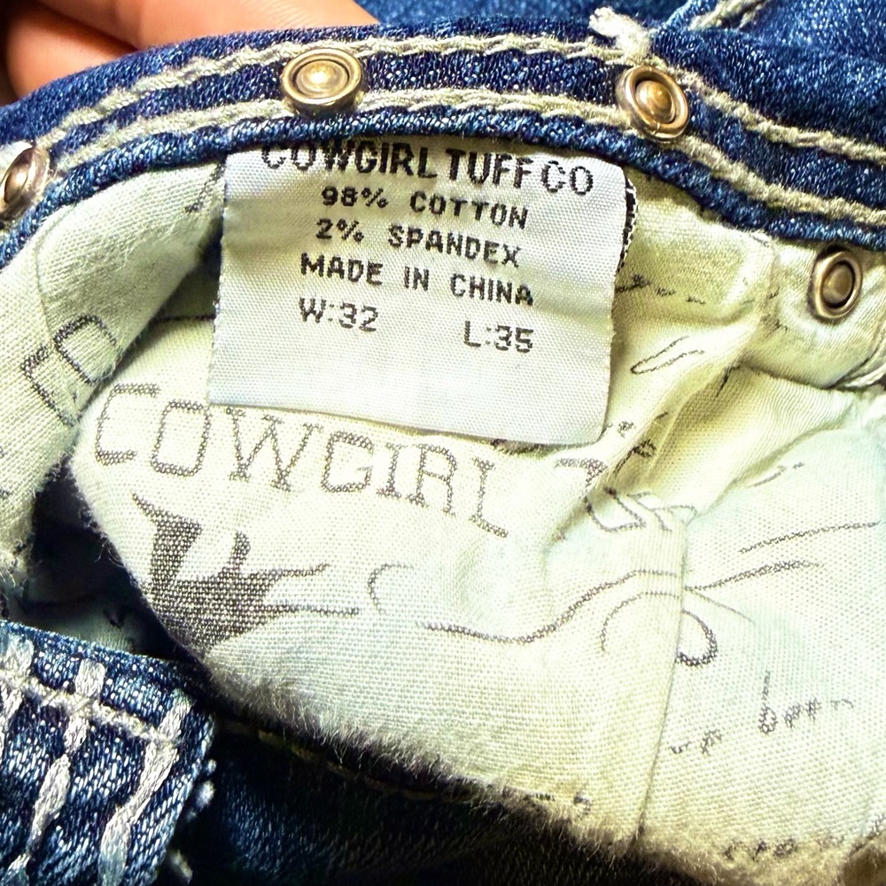 Cowgirl Tuff Dark Blue Boot Cut Jeans - Picture 8 of 8